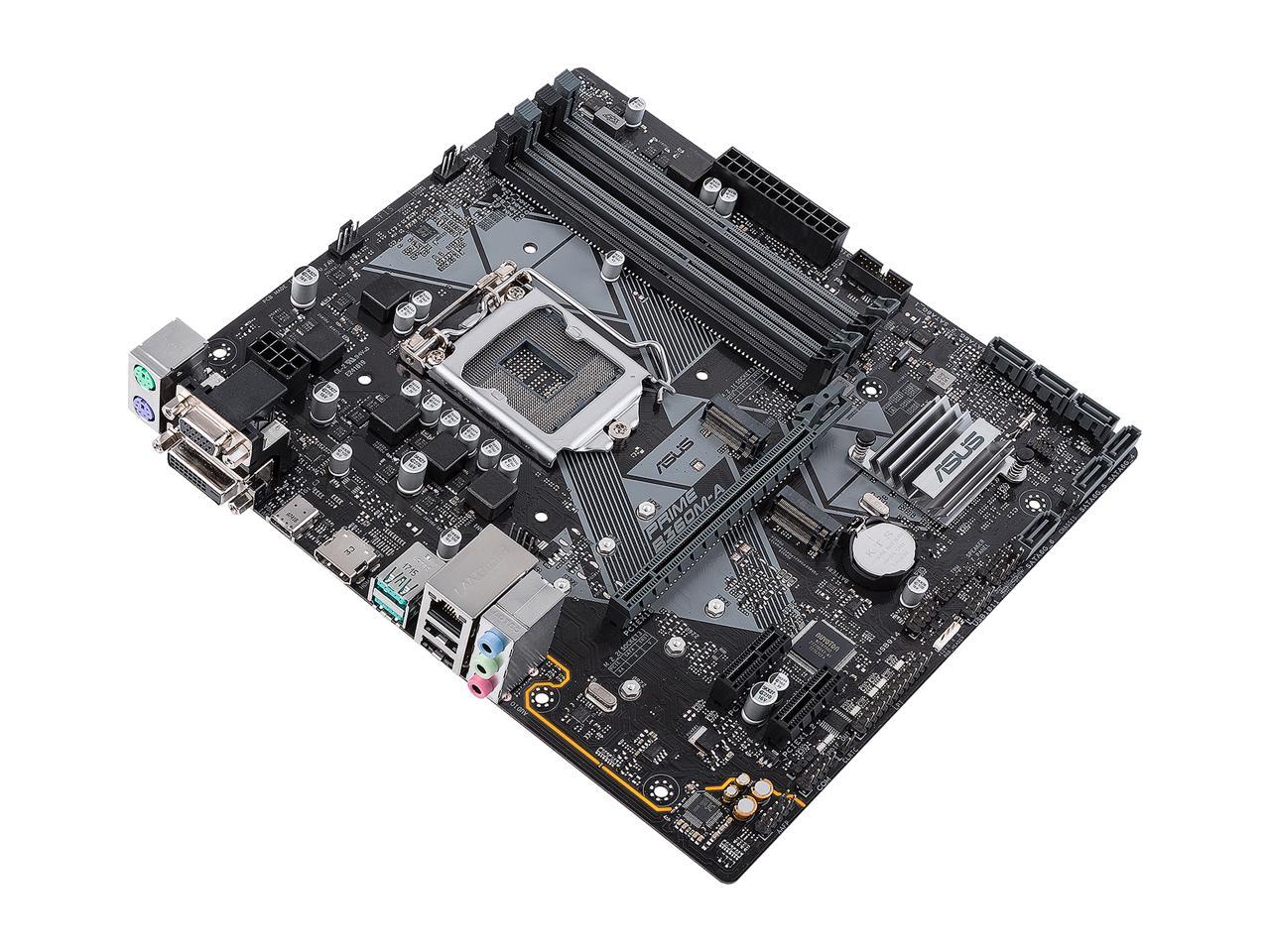 ASUS PRIME B360M-A LGA1151 (300 Series) DDR4 HDMI DVI VGA M.2 mATX Motherboard