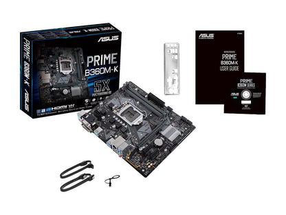 ASUS PRIME B360M-K LGA1151 (300 Series) DDR4 DVI VGA M.2 mATX Motherboard
