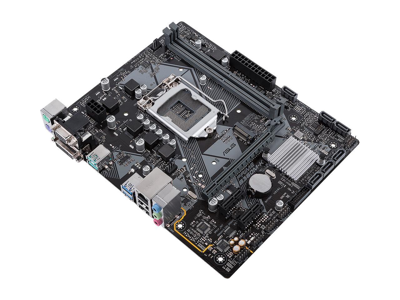ASUS PRIME B360M-K LGA1151 (300 Series) DDR4 DVI VGA M.2 mATX Motherboard