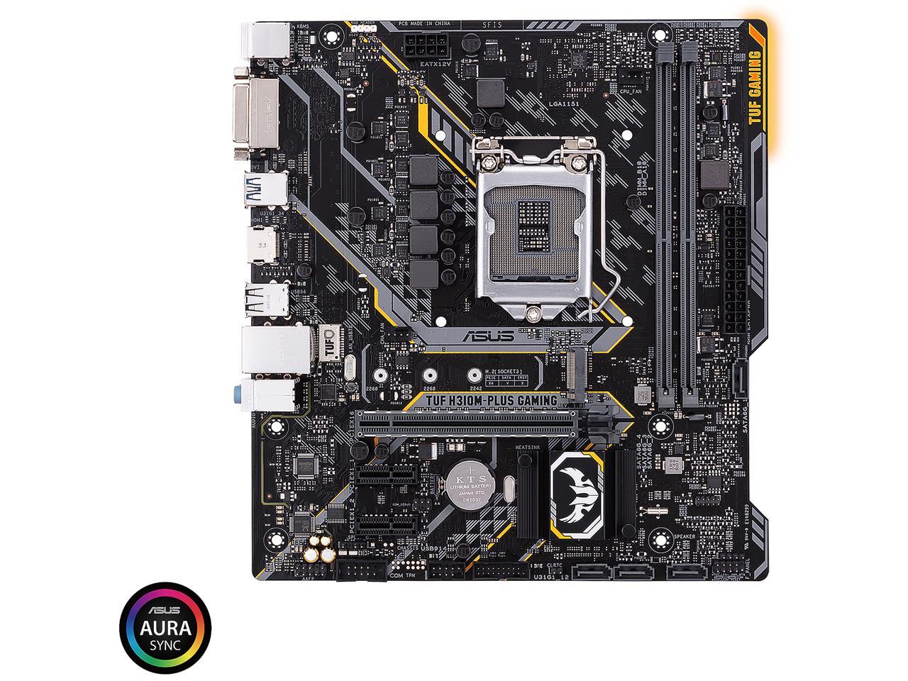 ASUS TUF H310M-PLUS GAMING LGA 1151 (300 Series) Intel H310 SATA 6Gb/s Micro ATX Intel Motherboard