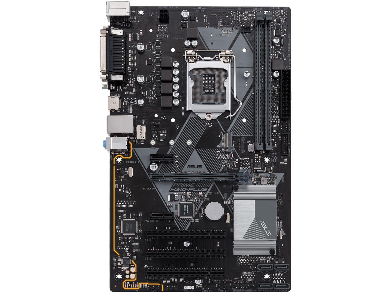 ASUS Prime H310-Plus LGA1151 (300 Series) DDR4 HDMI VGA ATX Motherboard