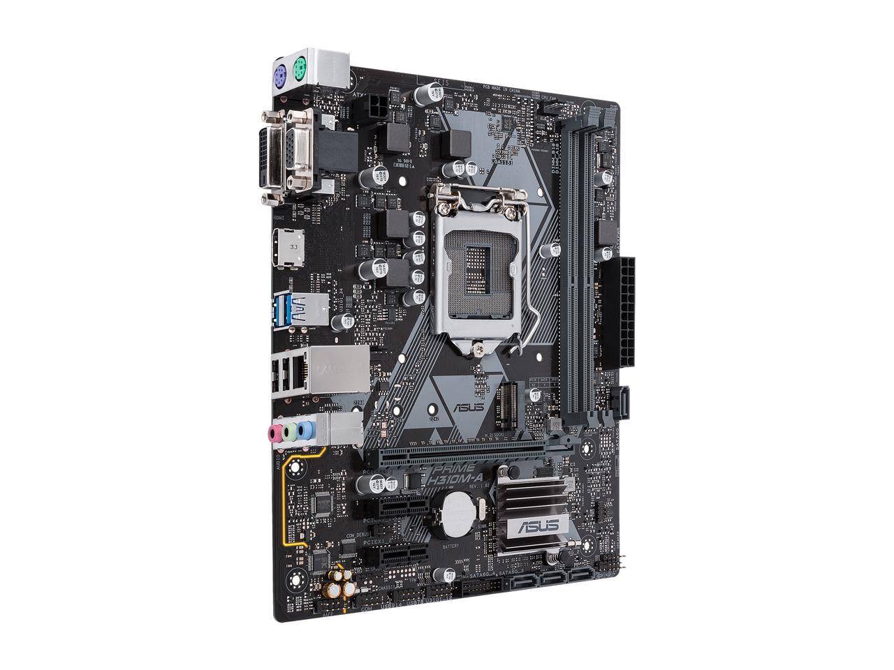 ASUS Prime H310M-A LGA1151 (300 Series) DDR4 HDMI VGA DVI Motherboard