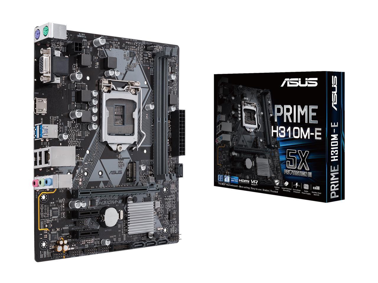ASUS PRIME H310M-E LGA 1151 (300 Series) Intel H310 HDMI SATA 6Gb/s USB 3.1 uATX Intel Motherboard