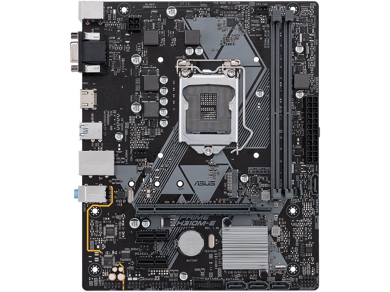 ASUS PRIME H310M-E LGA 1151 (300 Series) Intel H310 HDMI SATA 6Gb/s USB 3.1 uATX Intel Motherboard