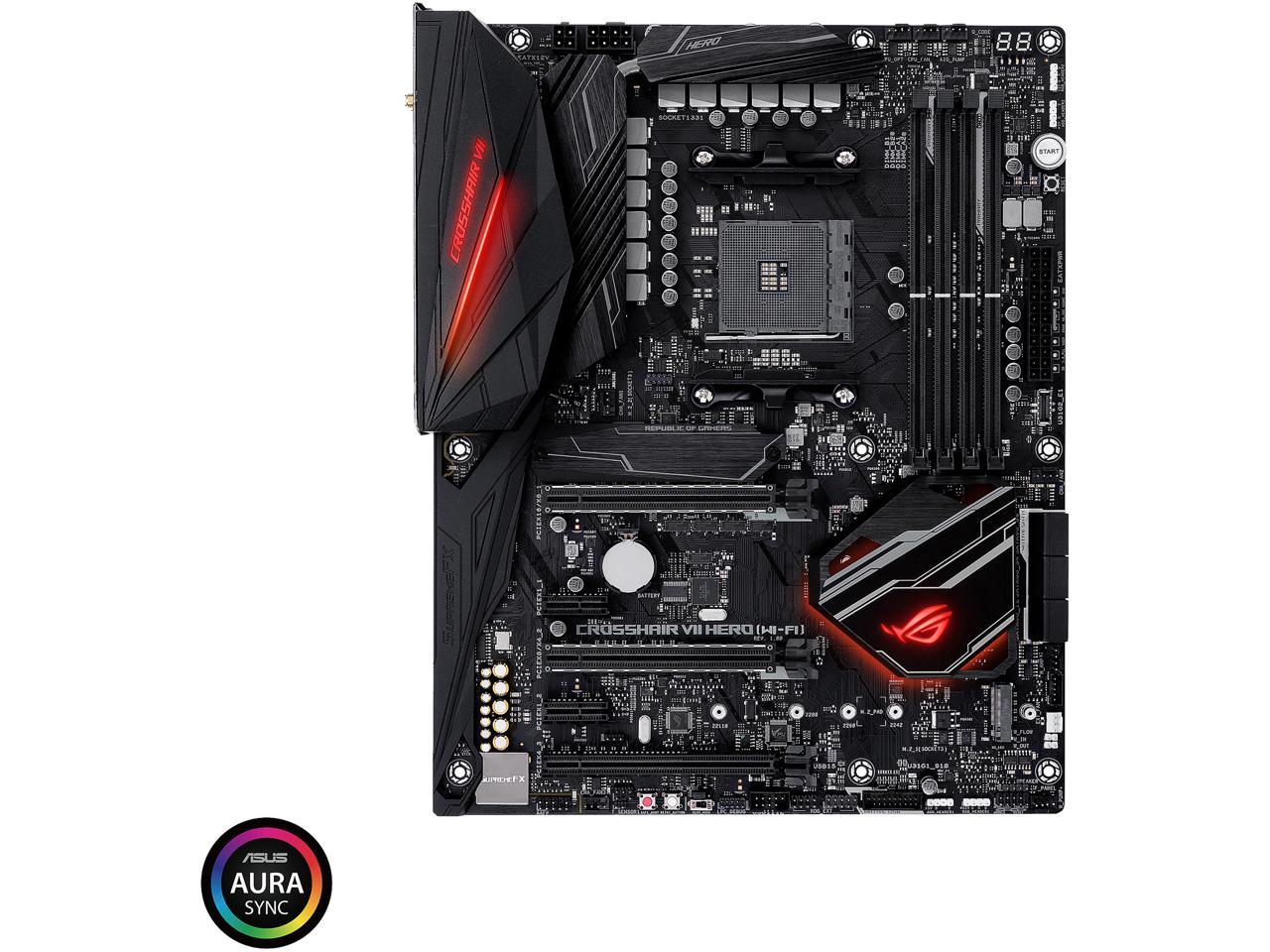 ASUS ROG Crosshair VII Hero (Wi-Fi) AM4 AMD X470 SATA 6Gb/s ATX AMD Motherboard