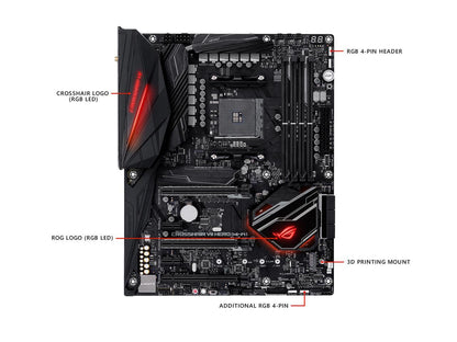 ASUS ROG Crosshair VII Hero (Wi-Fi) AM4 AMD X470 SATA 6Gb/s ATX AMD Motherboard