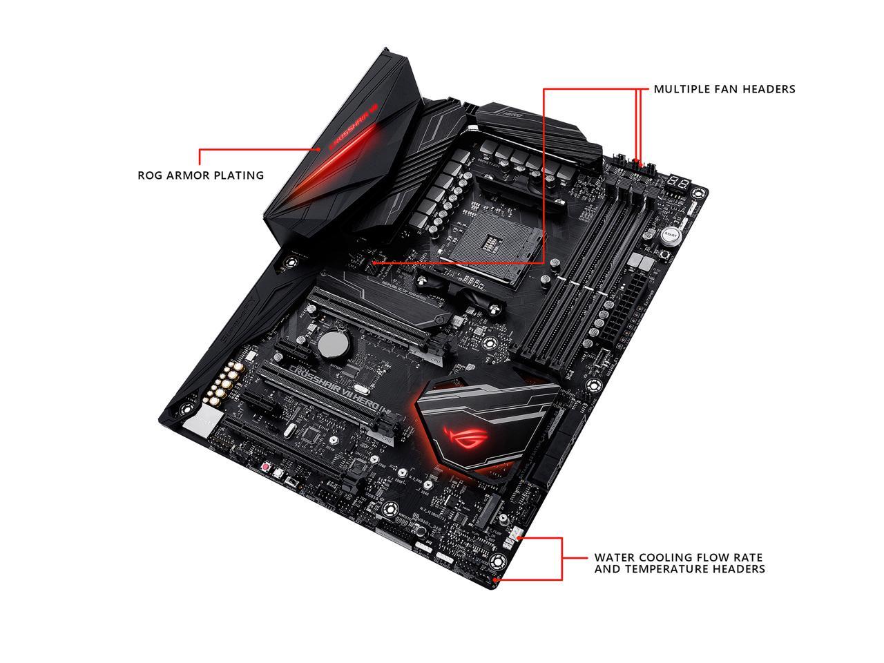ASUS ROG Crosshair VII Hero (Wi-Fi) AM4 AMD X470 SATA 6Gb/s ATX AMD Motherboard