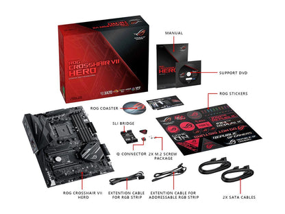 ASUS ROG Crosshair VII Hero AM4 AMD X470 SATA 6Gb/s ATX AMD Motherboard