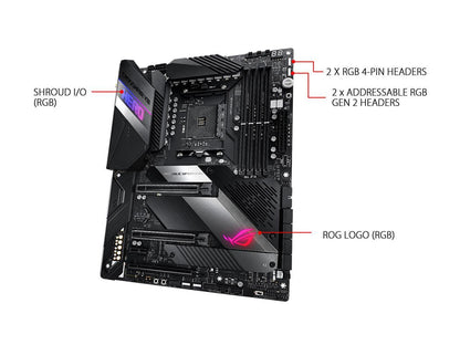 ASUS AMD AM4 ROG X570 Crosshair VIII Hero (Wi-Fi) ATX Motherboard with PCIe 4.0, Dual M.2, SATA 6Gb/s, USB3.2 Gen 2, 2.5Gbps LAN, WiFi 6