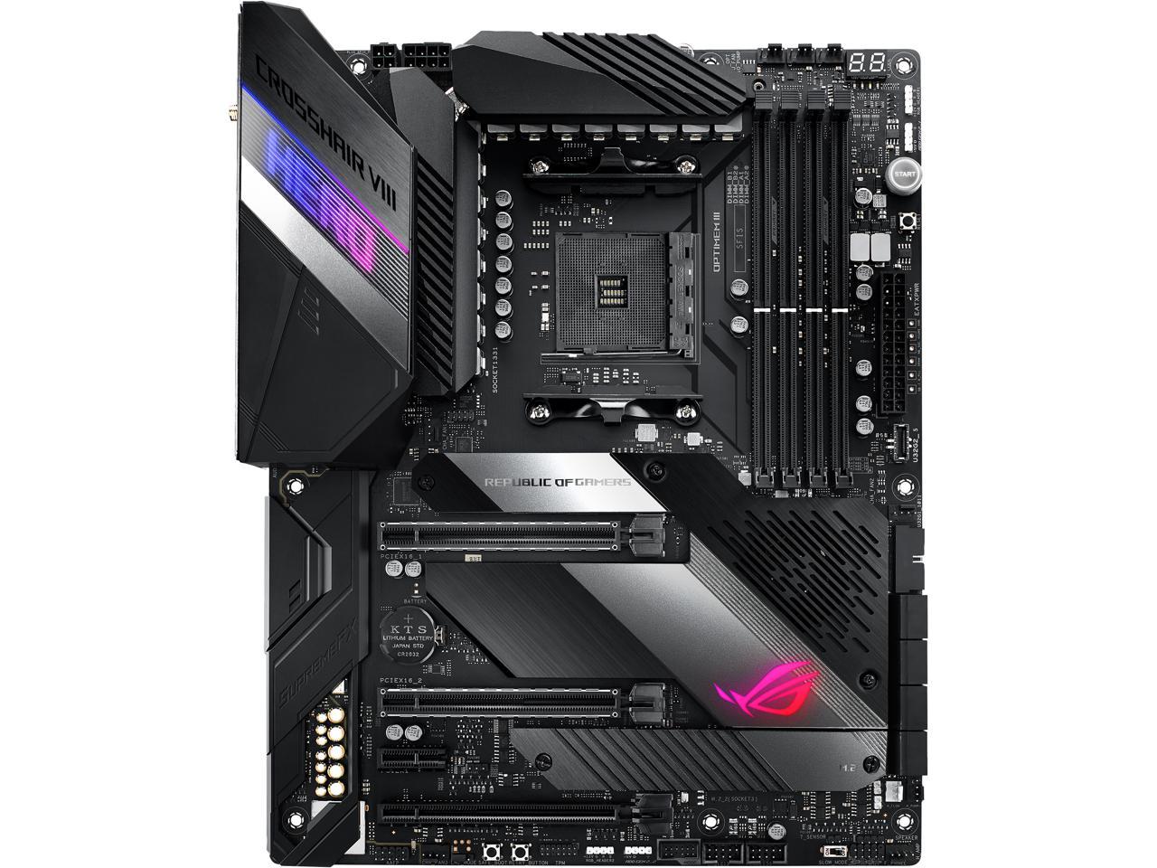ASUS AMD AM4 ROG X570 Crosshair VIII Hero ATX Motherboard with PCIe 4.0, 2.5Gbps LAN, Dual M.2, SATA 6Gb/s, USB 3.2 Gen 2