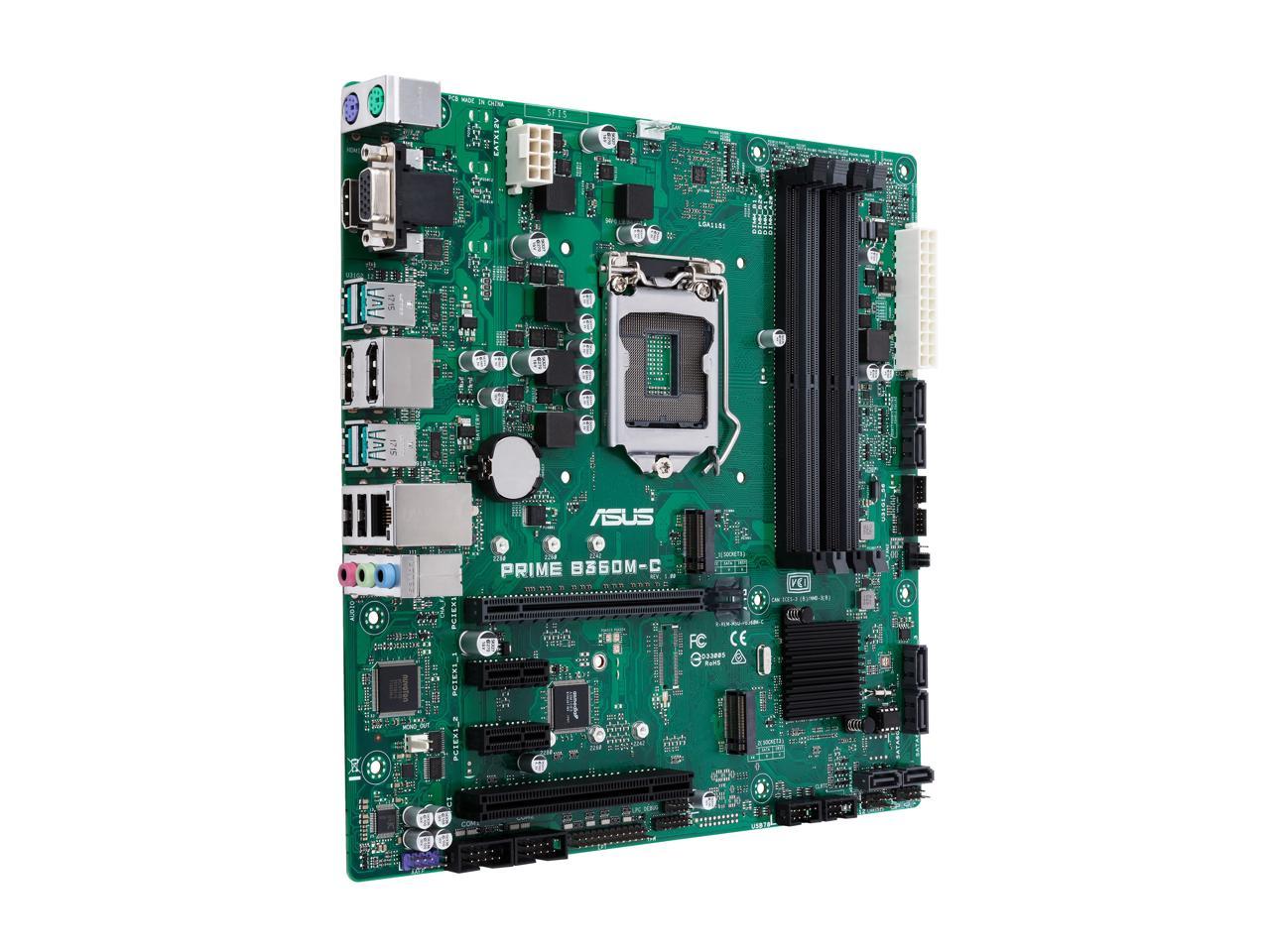 ASUS PRIME B360M-C/CSM LGA 1151 (300 Series) Intel B360 SATA 6Gb/s Micro ATX Intel Motherboard
