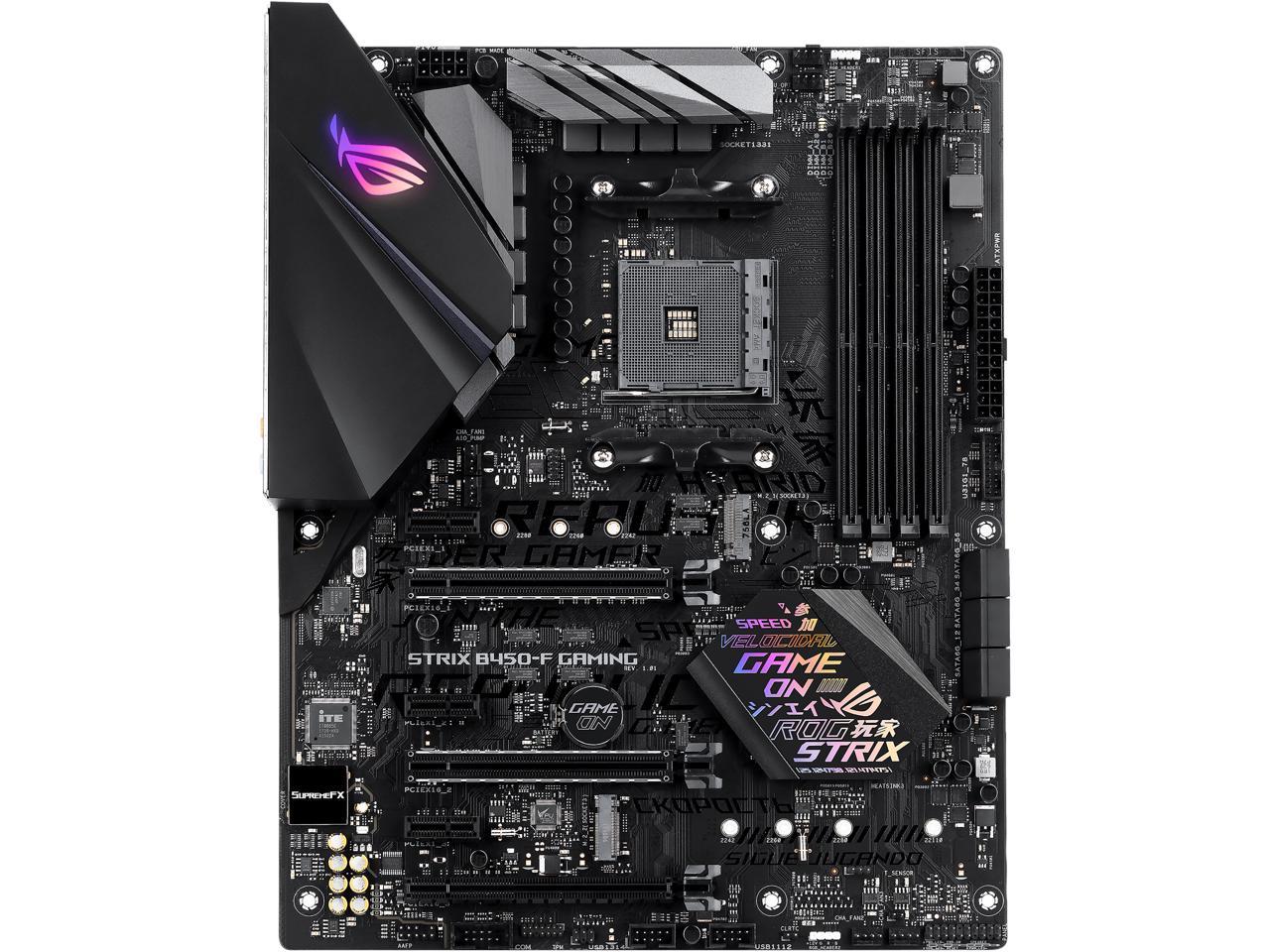 ASUS ROG STRIX B450-F GAMING AM4 AMD B450 SATA 6Gb/s ATX AMD Motherboard