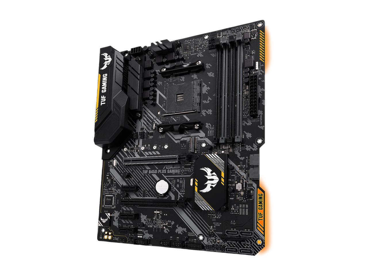 ASUS TUF B450-PLUS GAMING AM4 AMD B450 SATA 6Gb/s ATX AMD Motherboard