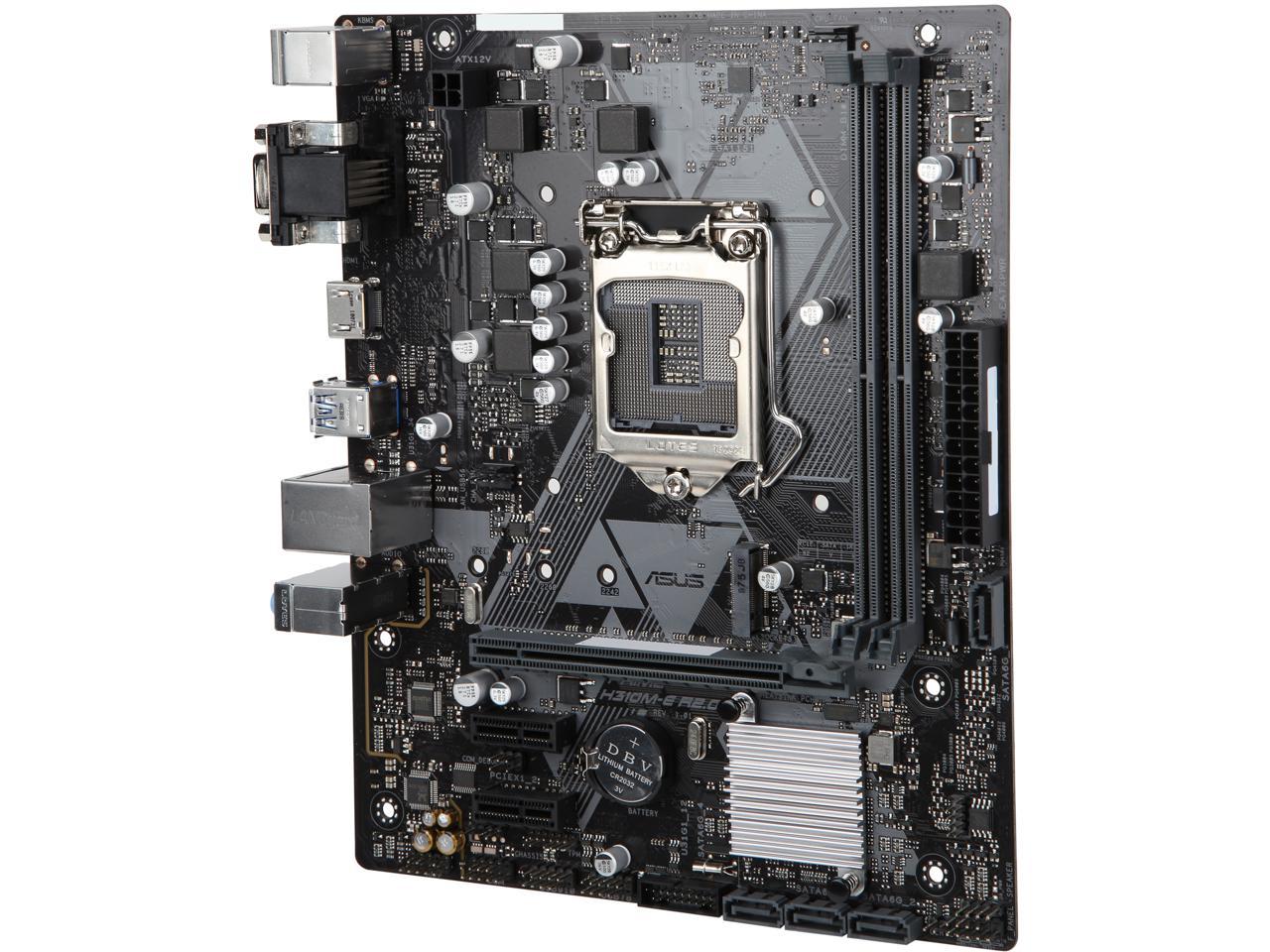 ASUS PRIME H310M-E R2.0 LGA 1151 (300 Series) Intel H310 HDMI SATA 6Gb/s USB 3.1 Micro ATX Intel Motherboard