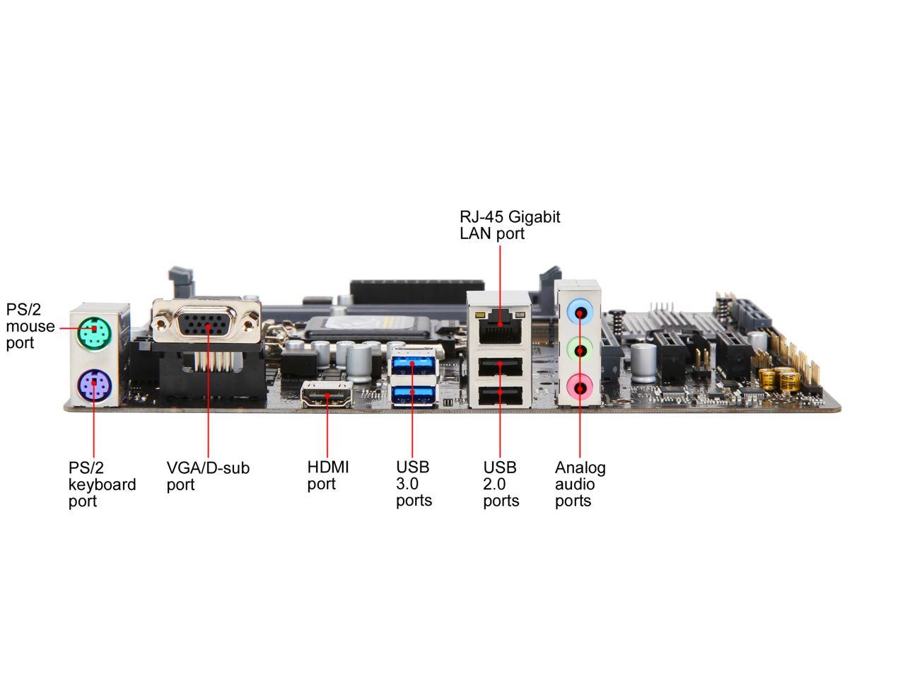 ASUS PRIME H310M-E R2.0 LGA 1151 (300 Series) Intel H310 HDMI SATA 6Gb/s USB 3.1 Micro ATX Intel Motherboard