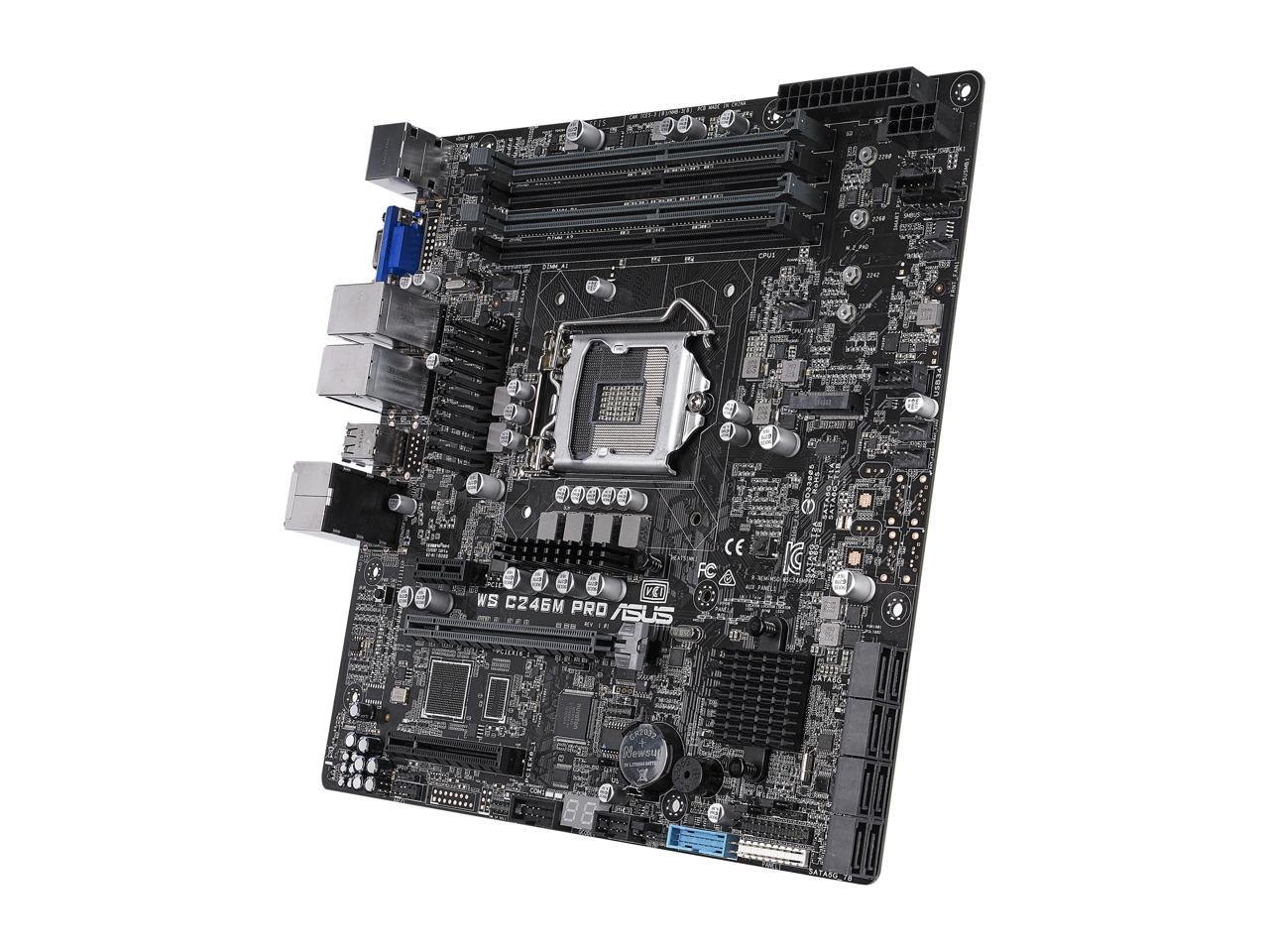 ASUS WS C246M PRO uATX Server Motherboard LGA 1151 Intel C246 Chipset