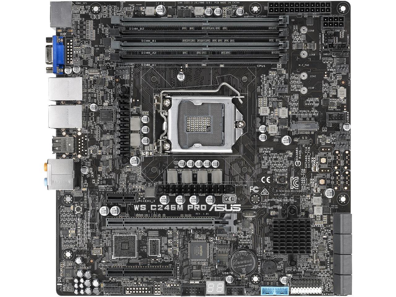 ASUS WS C246M PRO uATX Server Motherboard LGA 1151 Intel C246 Chipset