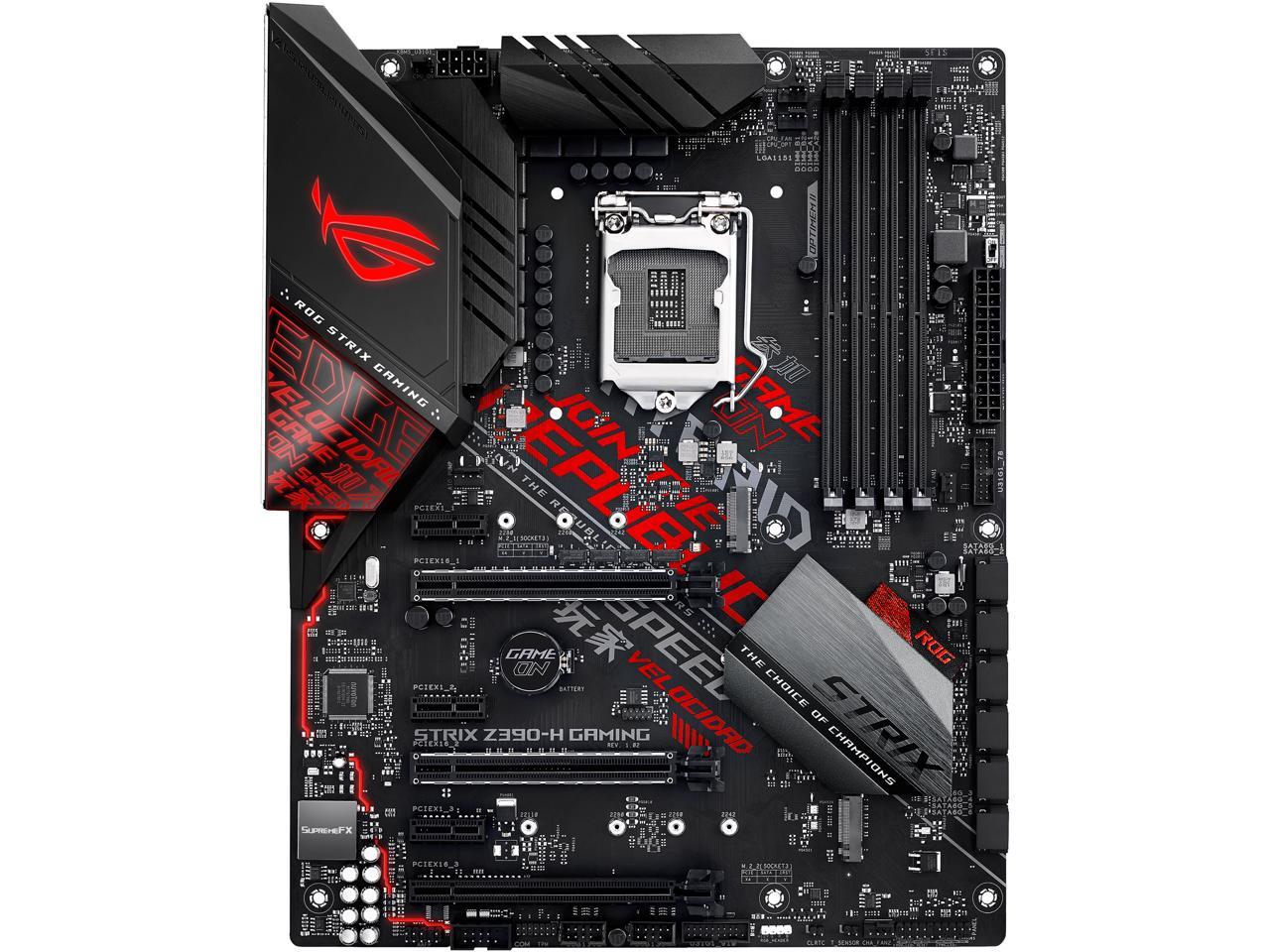 ASUS ROG Strix Z390-H Gaming Motherboard LGA1151 (Intel 8th and 9th Gen) ATX DDR4 DP HDMI M.2 USB 3.1 Gen2 Gigabit LAN