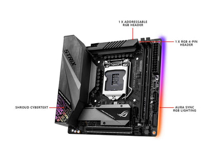 ASUS ROG Strix Z390-I Gaming Motherboard LGA1151 (Intel 8th and 9th Gen) Mini ITX (mITX) DDR4 DP HDMI M.2 USB 3.1 Gen2 Onboard 802.11 ac Wi-Fi
