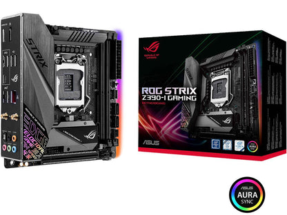 ASUS ROG Strix Z390-I Gaming Motherboard LGA1151 (Intel 8th and 9th Gen) Mini ITX (mITX) DDR4 DP HDMI M.2 USB 3.1 Gen2 Onboard 802.11 ac Wi-Fi
