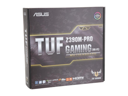 ASUS TUF Z390M-Pro Gaming (Wi-Fi) LGA1151 (Intel 8th and 9th Gen) DDR4 DP HDMI M.2 Z390 Micro ATX (mATX) Motherboard with Onboard 802.11 ac Wi-Fi and USB 3.1 Gen2