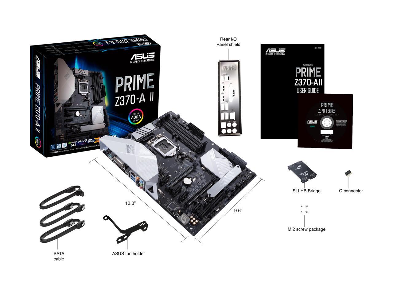 ASUS PRIME Z370-A II LGA 1151 (300 Series) Intel Z370 SATA 6Gb/s ATX Intel Motherboard