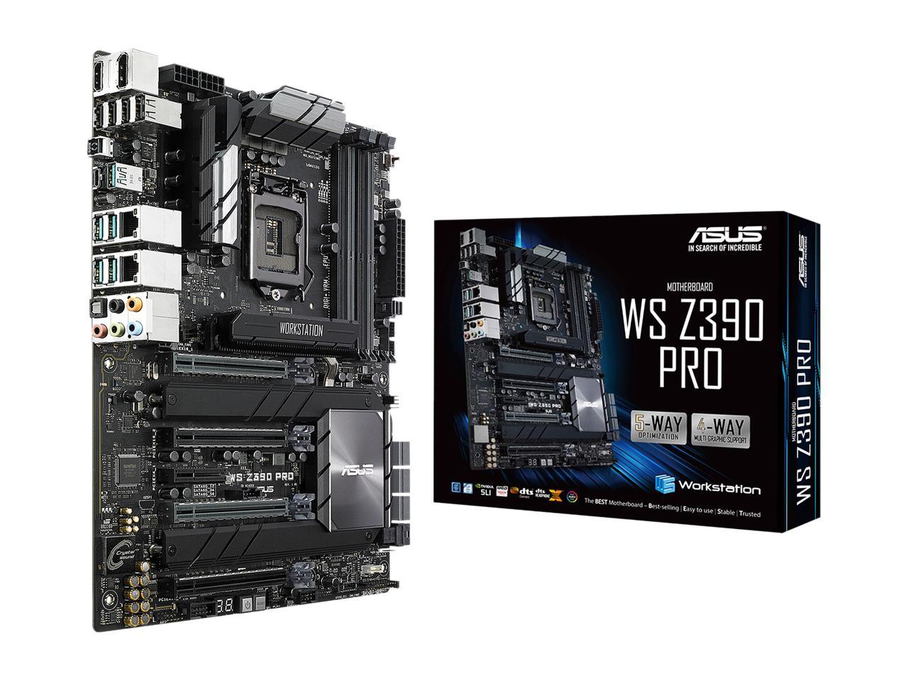 ASUS WS Z390 PRO LGA 1151 (300 Series) Intel Z390 HDMI SATA 6Gb/s USB 3.1 ATX Intel Motherboard
