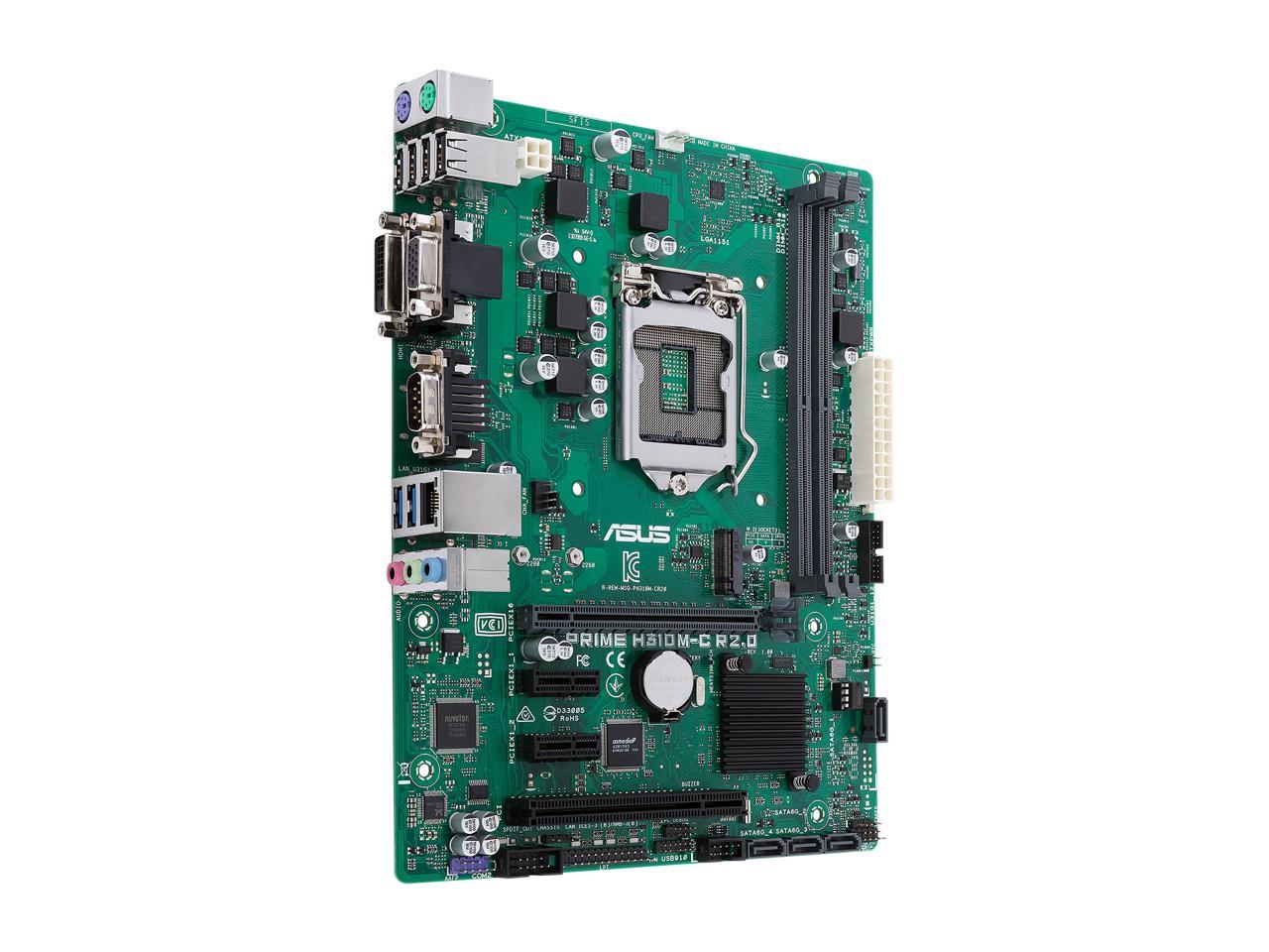 ASUS Prime H310M-C R2.0/CSM LGA 1151 (300 Series) Intel H310 SATA 6Gb/s USB 3.1 Micro ATX Intel Motherboard