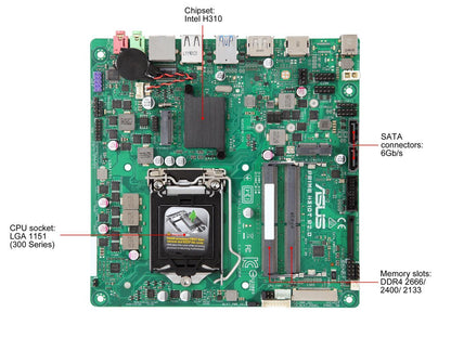 ASUS PRIME H310T R2.0/CSM LGA 1151 (300 Series) Intel H310 SATA 6Gb/s Thin Mini-ITX Intel Motherboard