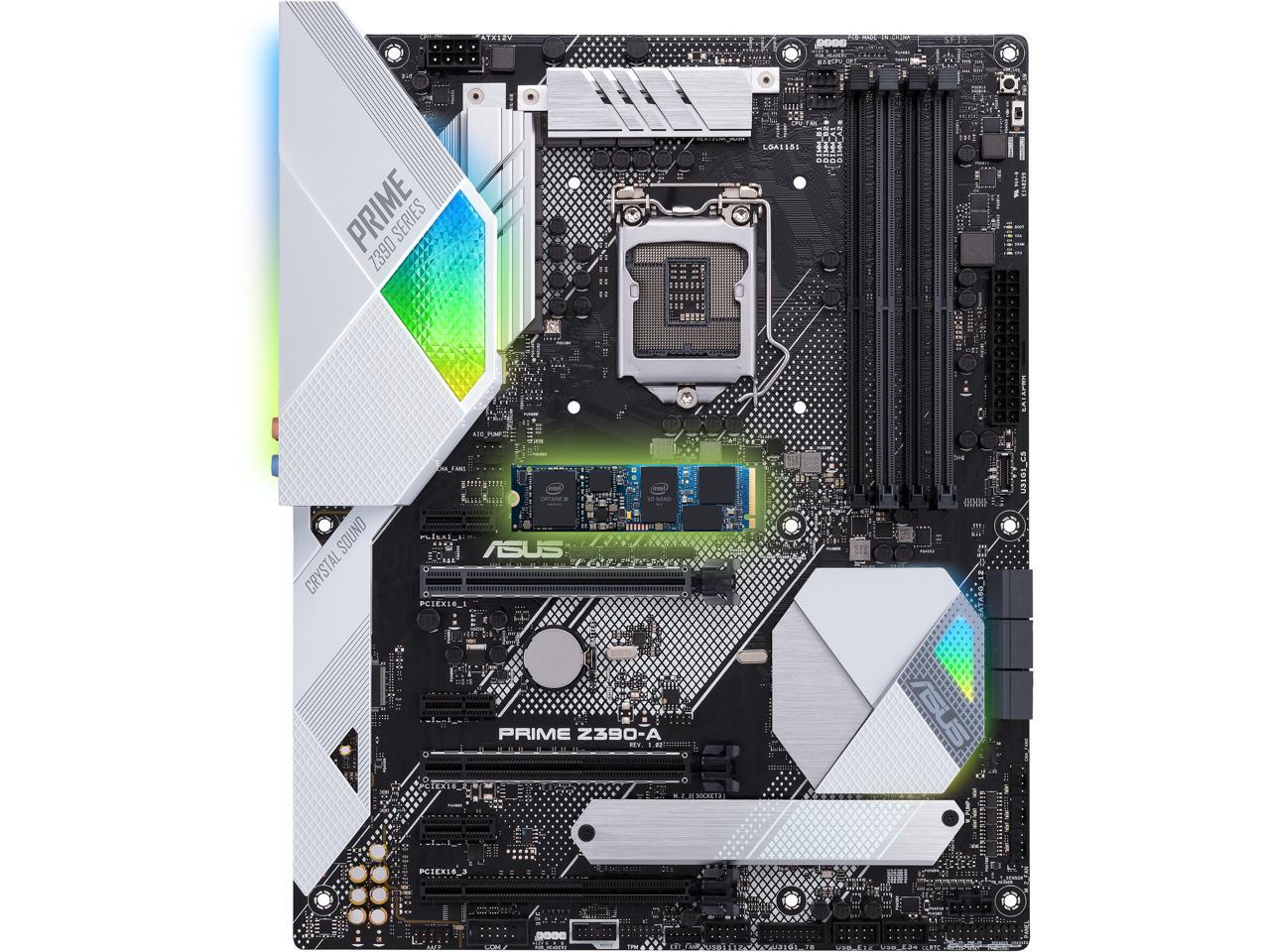ASUS Prime Z390-A/H10 Motherboard Bundled Intel Optane Memory H10 with Solid State Storage (32GB + 512GB) LGA1151 (Intel 8th and 9th Gen) ATX DDR4 DP HDMI M.2 USB 3.1 Gen2 Gigabit LAN