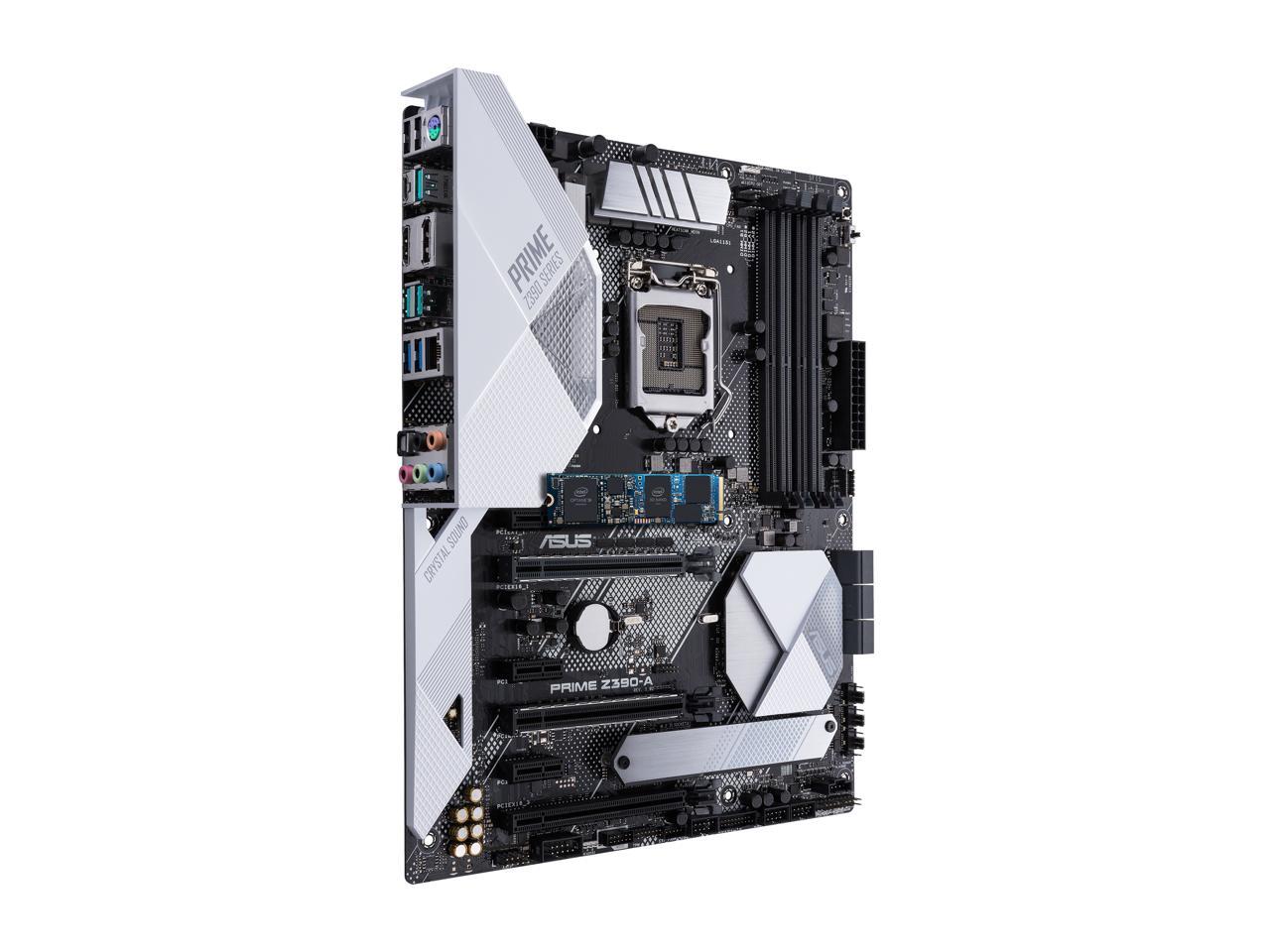 ASUS Prime Z390-A/H10 Motherboard Bundled Intel Optane Memory H10 with Solid State Storage (32GB + 512GB) LGA1151 (Intel 8th and 9th Gen) ATX DDR4 DP HDMI M.2 USB 3.1 Gen2 Gigabit LAN