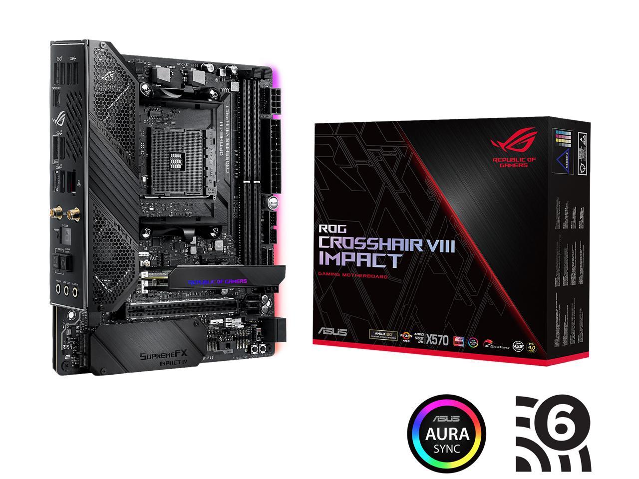ASUS ROG Crosshair VIII Impact AM4 AMD X570 SATA 6Gb/s Mini DTX AMD Motherboard