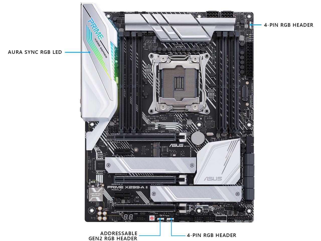 ASUS Prime X299-A II LGA 2066 Intel X299 SATA 6Gb/s ATX Intel Motherboard