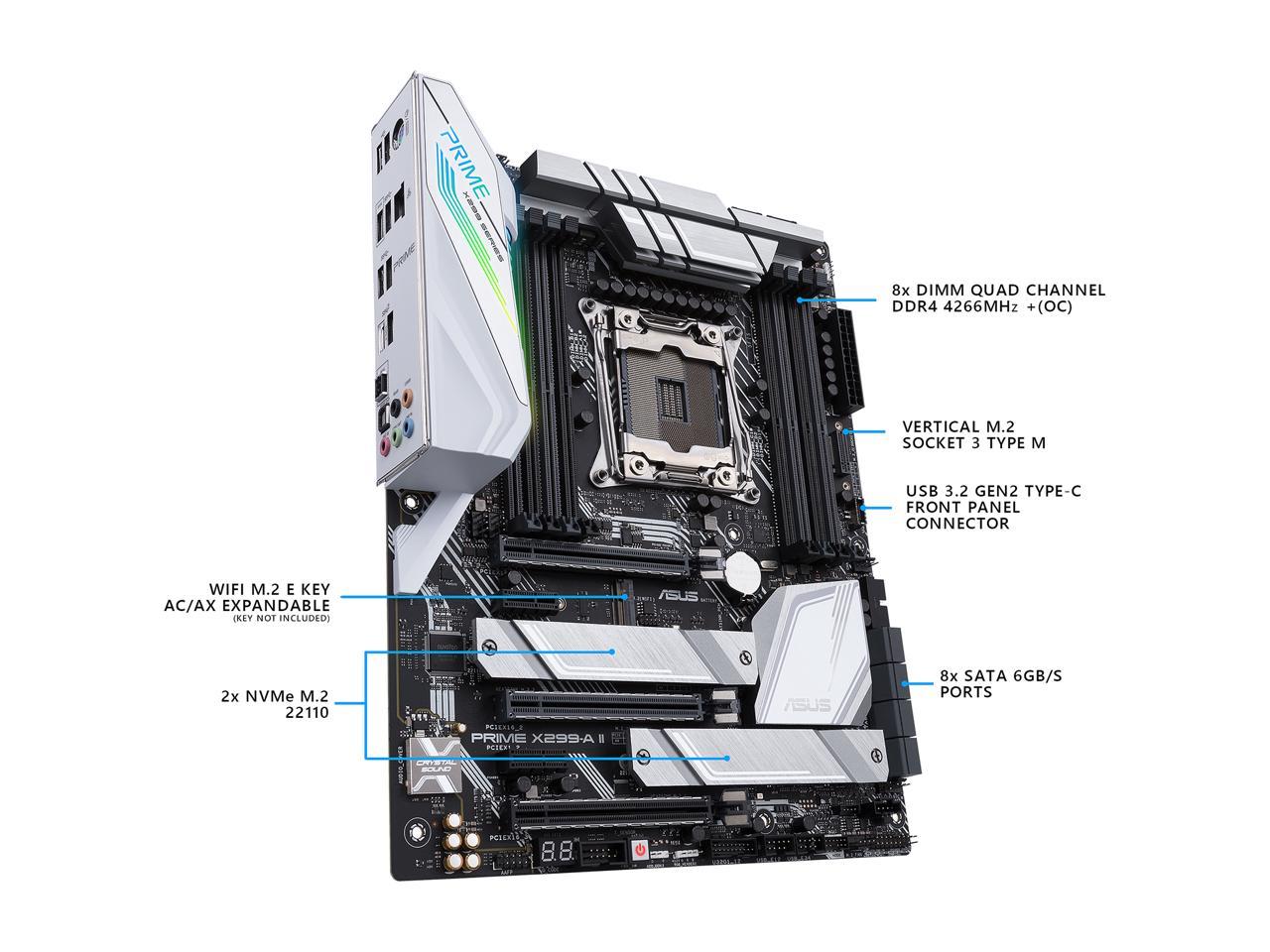 ASUS Prime X299-A II LGA 2066 Intel X299 SATA 6Gb/s ATX Intel Motherboard