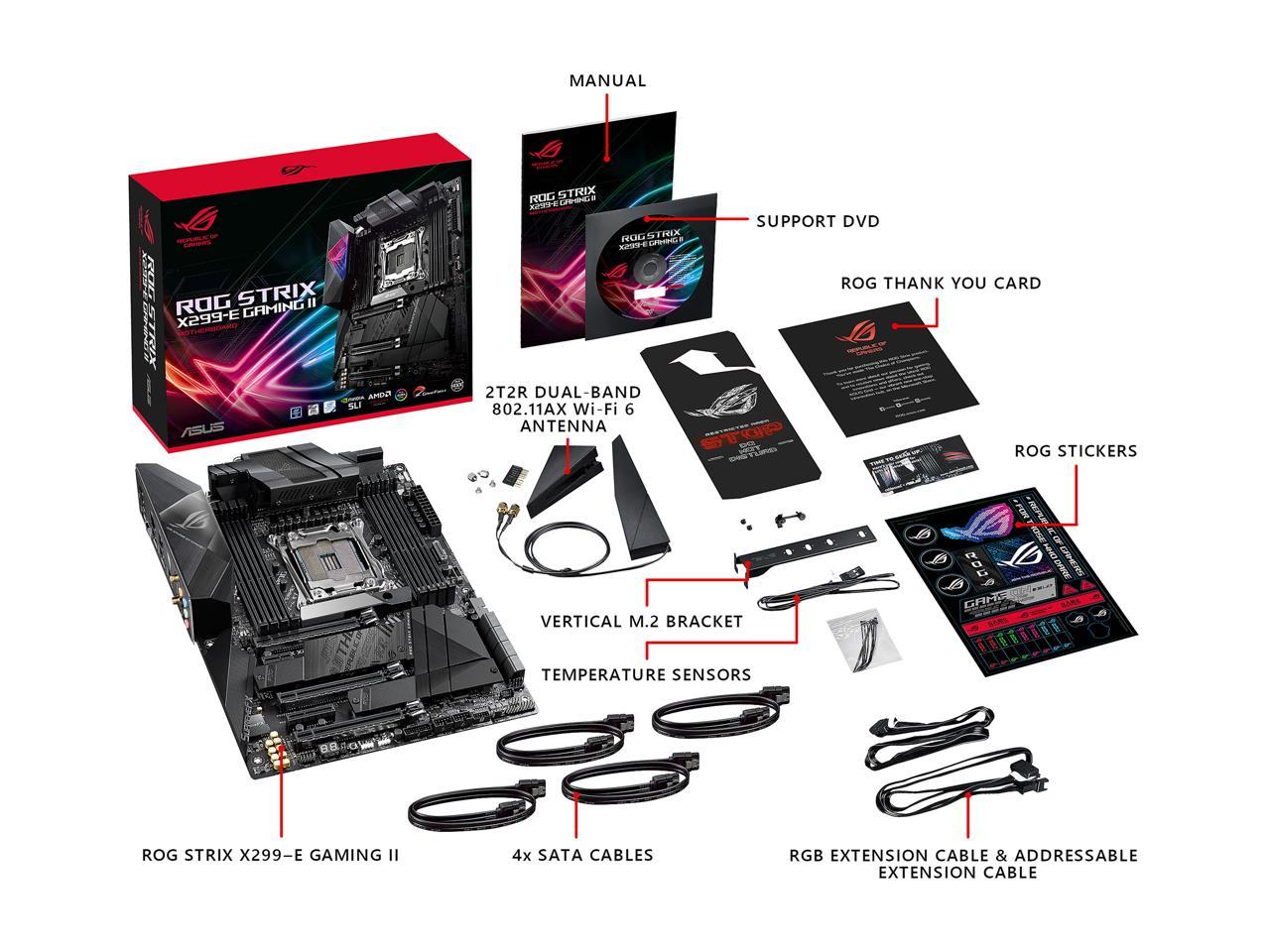 ASUS ROG Strix X299-E Gaming II LGA 2066 Intel X299 SATA 6Gb/s ATX Intel Motherboard