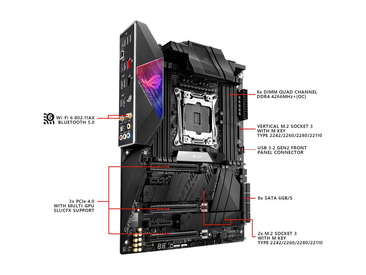 ASUS ROG Strix X299-E Gaming II LGA 2066 Intel X299 SATA 6Gb/s ATX Intel Motherboard