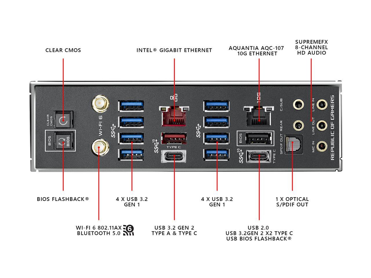 ASUS ROG Rampage VI Extreme Encore LGA 2066 Intel X299 SATA 6Gb/s Extended ATX Intel Motherboard