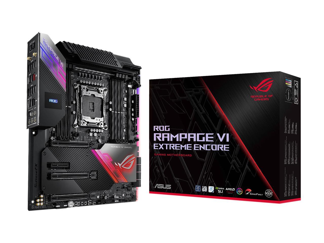 ASUS ROG Rampage VI Extreme Encore LGA 2066 Intel X299 SATA 6Gb/s Extended ATX Intel Motherboard