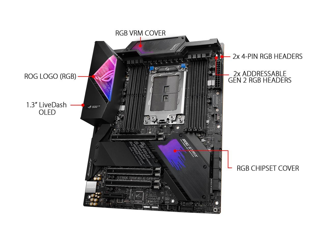 ASUS ROG STRIX TRX40-E GAMING sTRX4 AMD TRX40 SATA 6Gb/s ATX AMD Motherboard