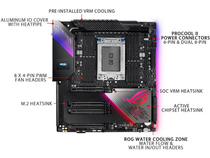 ASUS ROG ZENITH II EXTREME sTRX4 AMD TRX40 SATA 6Gb/s Extended ATX AMD Motherboard