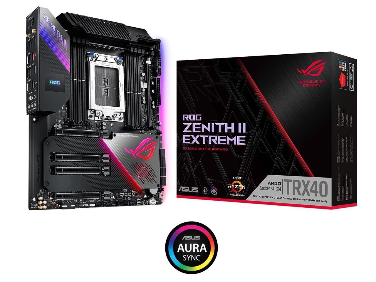 ASUS ROG ZENITH II EXTREME sTRX4 AMD TRX40 SATA 6Gb/s Extended ATX AMD Motherboard