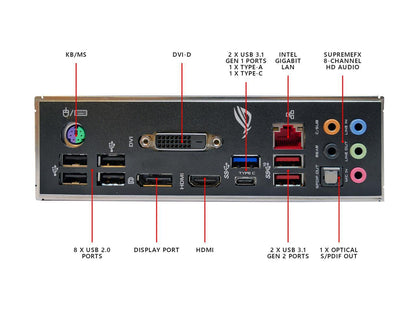 ASUS ROG STRIX B365-F GAMING Support 9th/8th Gen Intel Processor with Aura Sync RGB, Dual M.2, DisplayPort, HDMI, DVI, SATA 6Gbps and USB 3.1 Gen 2 ATX Gaming Motherboard