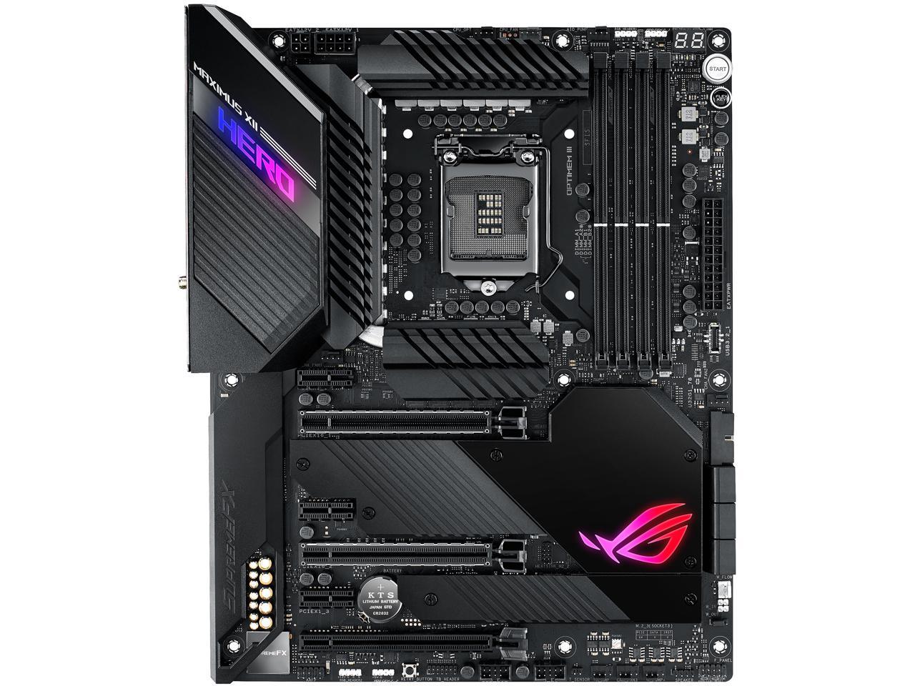 Copy of ASUS ROG MAXIMUS XII HERO (WI-FI) LGA 1200 (Intel 10th Gen) Intel Z490 (WiFi 6) SATA 6Gb/s ATX Intel Motherboard (14+2 Power Stages, DDR4 4800+, 5Gbps LAN, Intel LAN, Bluetooth v5.1, Triple M.2, Aura Sync)