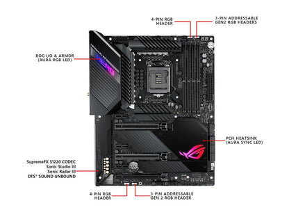 Copy of ASUS ROG MAXIMUS XII HERO (WI-FI) LGA 1200 (Intel 10th Gen) Intel Z490 (WiFi 6) SATA 6Gb/s ATX Intel Motherboard (14+2 Power Stages, DDR4 4800+, 5Gbps LAN, Intel LAN, Bluetooth v5.1, Triple M.2, Aura Sync)