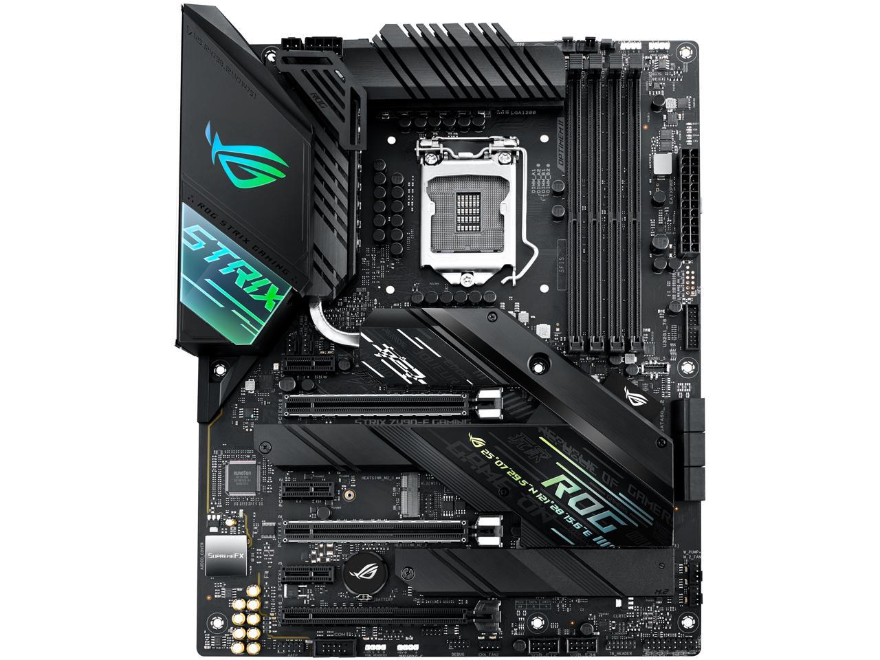 ASUS ROG STRIX Z490-F GAMING LGA 1200 (Intel 10th Gen) Intel Z490 SATA 6Gb/s ATX Intel Motherboard (12+2 Power Stages, DDR4 4800, Intel 2.5Gb Ethernet, USB 3.2 Front Panel Type-C, Dual M.2 and AURA Sync)