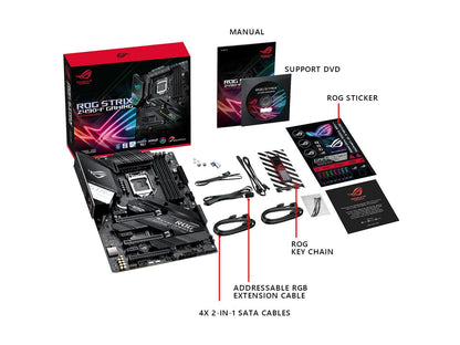 ASUS ROG STRIX Z490-F GAMING LGA 1200 (Intel 10th Gen) Intel Z490 SATA 6Gb/s ATX Intel Motherboard (12+2 Power Stages, DDR4 4800, Intel 2.5Gb Ethernet, USB 3.2 Front Panel Type-C, Dual M.2 and AURA Sync)