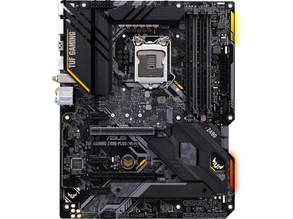 ASUS TUF GAMING Z490-PLUS (WI-FI) LGA 1200 (Intel 10th Gen) Intel Z490 (WiFi 6) SATA 6Gb/s ATX Intel Motherboard (Dual M.2, 12+2 Power Stages, USB 3.2 Front Panel Type-C, Intel WiFi 6 & 1Gb LAN, Aura Sync)