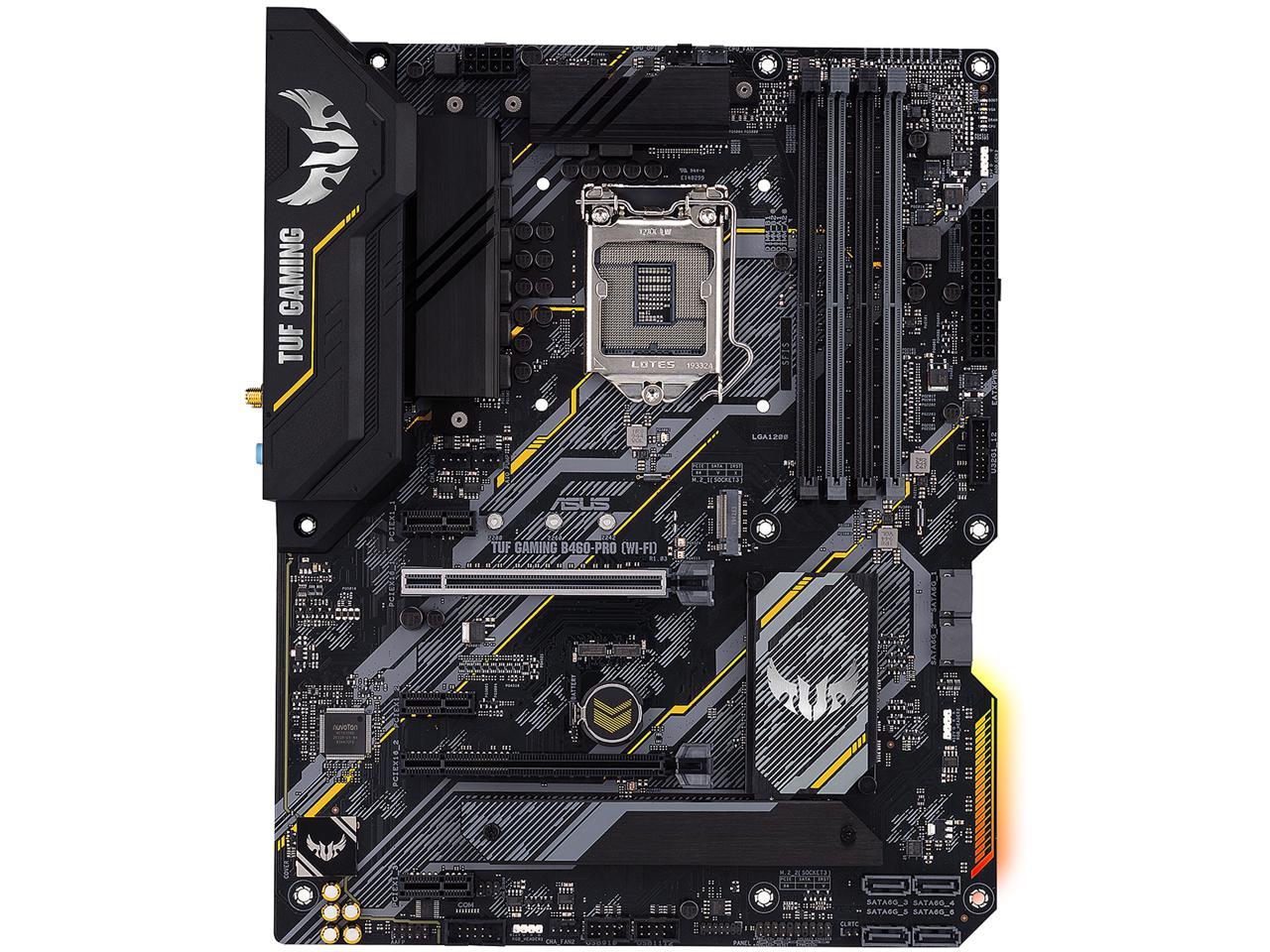 ASUS TUF GAMING B460-PRO (WI-FI) LGA 1200 Intel B460 SATA 6Gb/s ATX Intel Motherboard