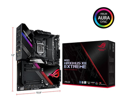 ASUS ROG MAXIMUS XII EXTREME (WiFi 6) LGA 1200 Intel Z490 SATA 6Gb/s Extended ATX Intel Motherboard (16 Power Stages, Quad M.2, 10Gbps & Intel 2.5Gb LAN, Bundled Fan Extension Card II & ThunderboltEX 3-TR Card, 2" Livedash OLED)
