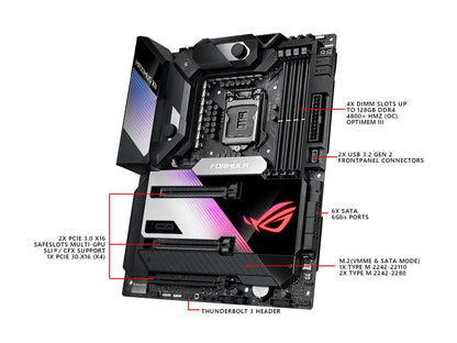 ASUS ROG MAXIMUS XII FORMULA (WiFi 6) LGA 1200 Intel Z490 SATA 6Gb/s ATX Intel Motherboard (16 Power Stages, EK CrossChill III, 10Gbps & Intel 2.5Gb LAN, Triple M.2, 2" Livedash OLED, Aura Sync)